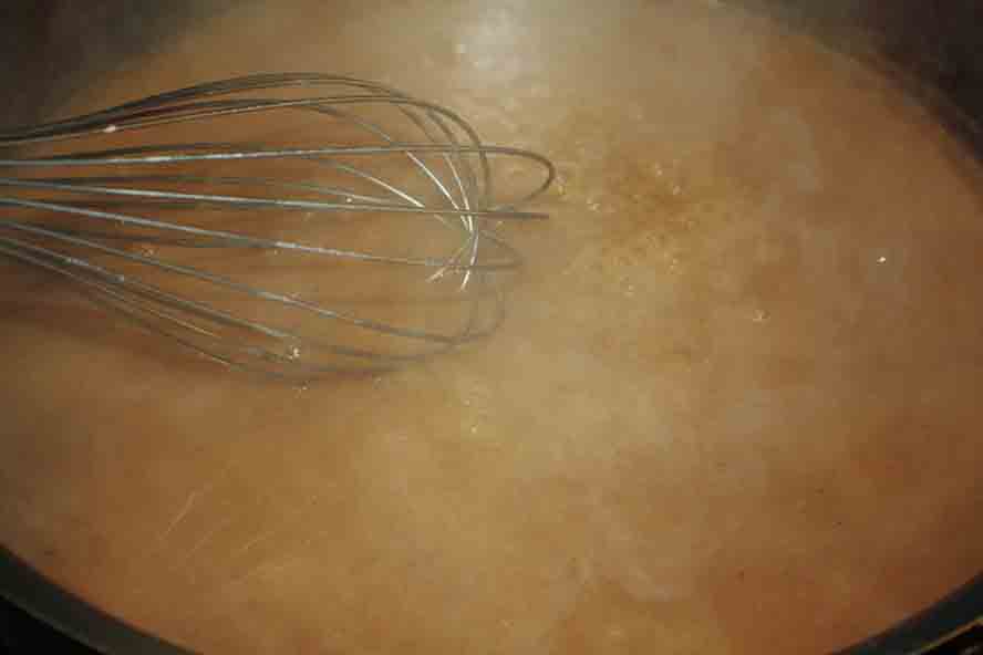 Pork sauerbraten gravy simmer