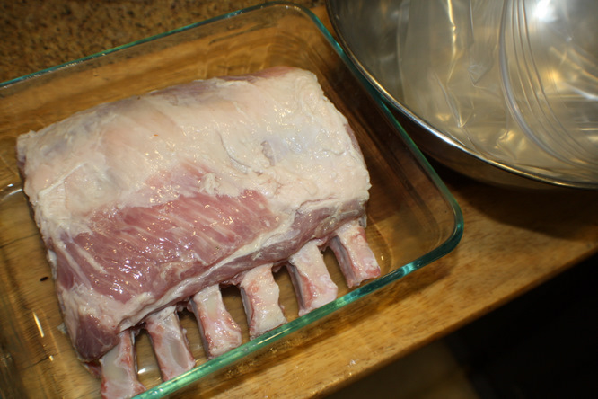 Bining the Pork for kassler