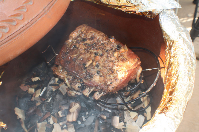 Kassler on the smoker