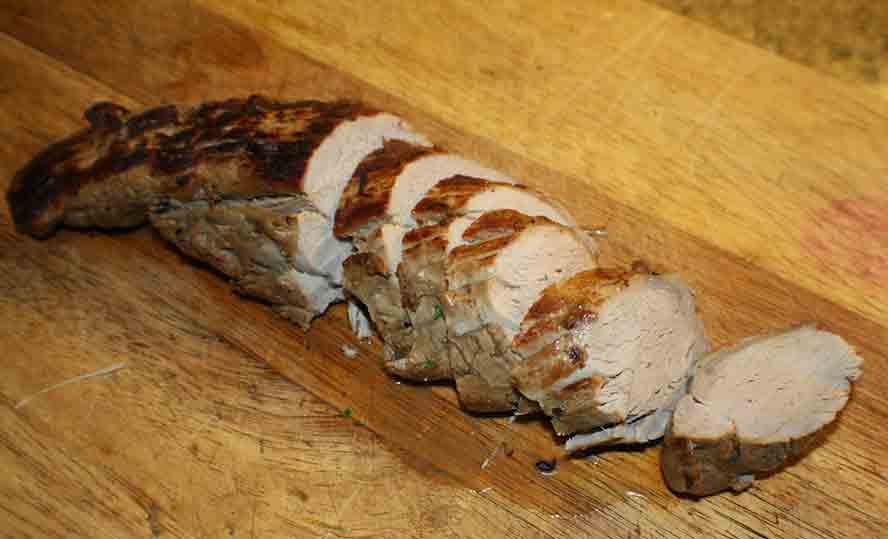 Sliced pork sauerbraten