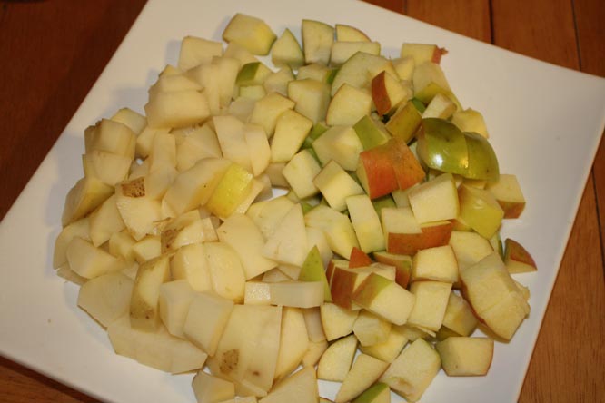 Cut Apples and Potatoes