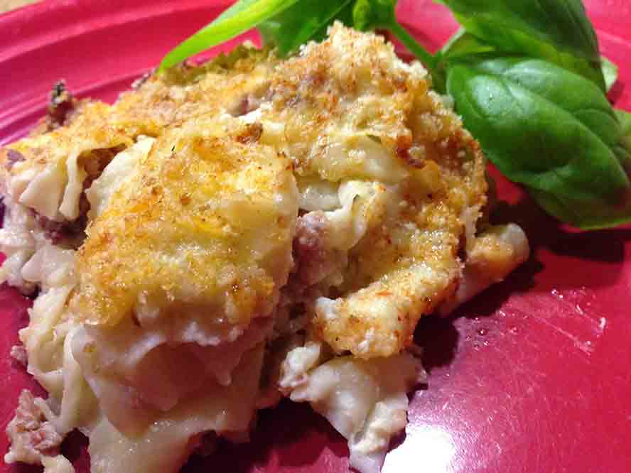 display-schinkenfleckern auflauf