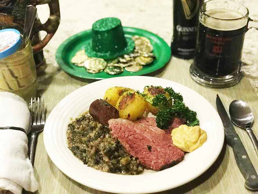 St Patricks Day German Irish Dinner Display
