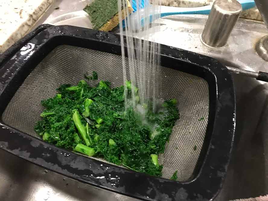 Rinsiing the Kale