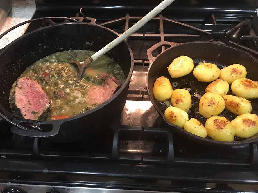 Cook Potatoes for the St Patrick's Gruenkohl
