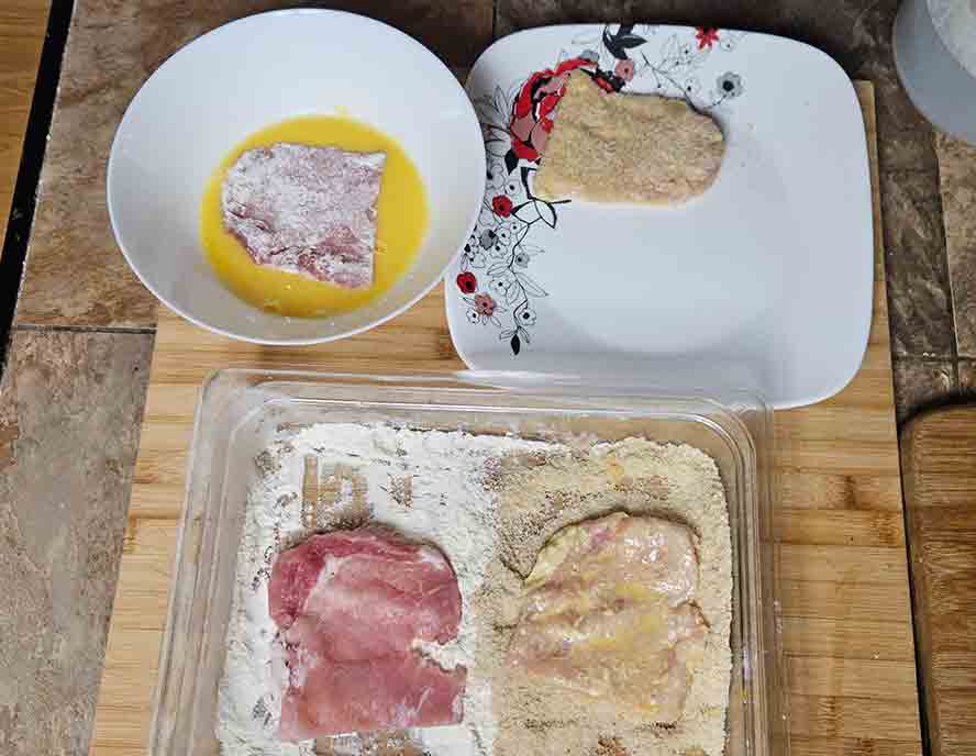 Breading the Schnitzels