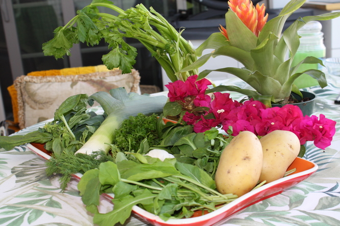 spring-herb-soup-01-ingredients.jpg Fresh spring herbs and vegetables for soup