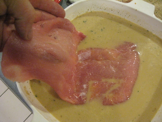 bread-schnitzel-egg-wash Using an American style egg wash sessoned dip.