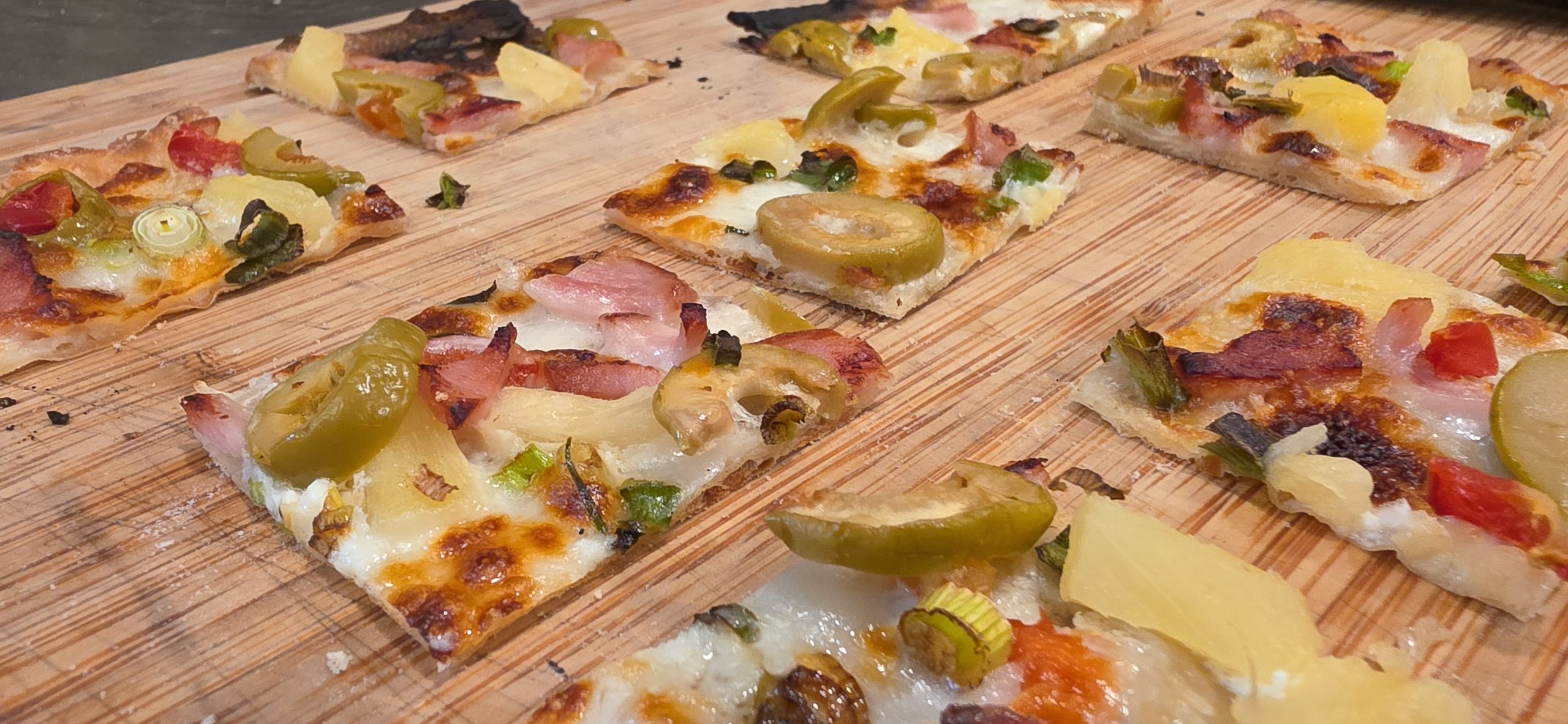 flammkuchen-stovetop Flammkuchen made on the stovetop and broiler
