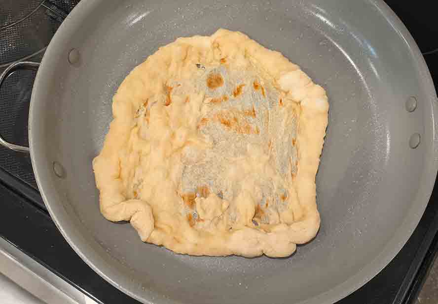 brown-in-skillet Browning dough in the skillet
