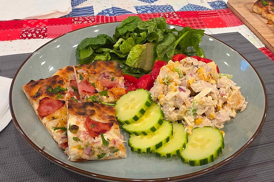 flammenkuchen-aug-26-platted Brotzeit Plate with Flammkuchen