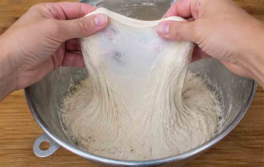 window-pane test the dough for the window pane effect.