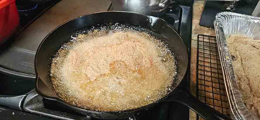 Schnitzel Frying
