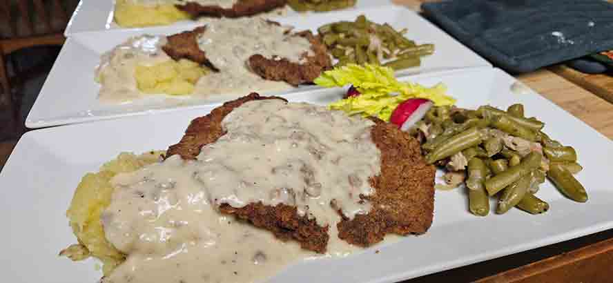 Chicken Fried Steak several plates